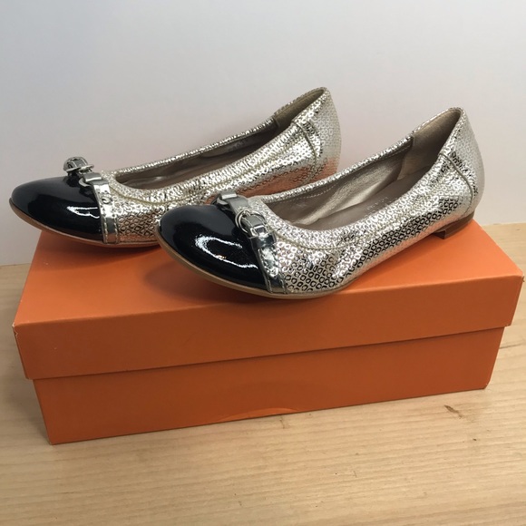 Attilio Giusti Leombruni Siver Ballet Flat - Picture 1 of 5